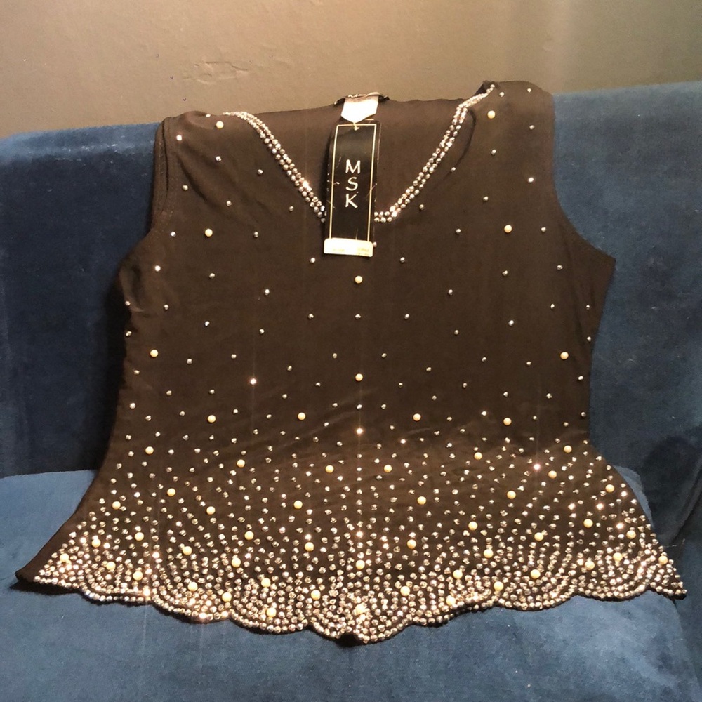 MSK Black and Gold Women's Top